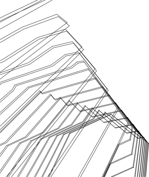 Абстрактные Архитектурные Обои Цифровой Фон — стоковый вектор