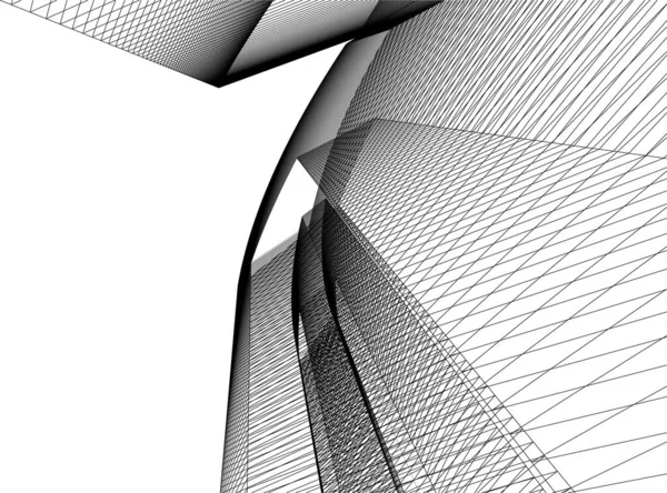 Abstract Architectonisch Behang Concept Digitale Achtergrond — Stockvector