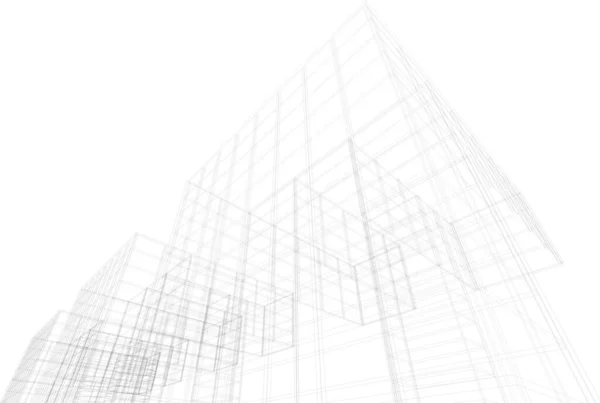 Papier Peint Architectural Abstrait Fond Numérique — Image vectorielle