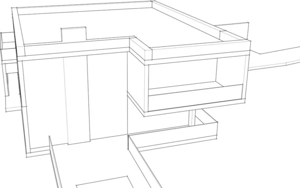 Abstrakt Arkitektonisk Tapet Koncept Digital Bakgrund — Stock vektor