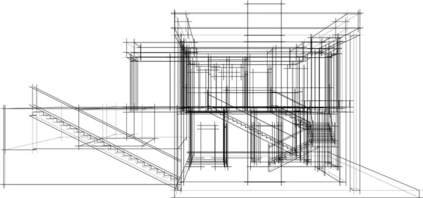 Fondo Pantalla Arquitectónica Abstracta Fondo Digital — Vector de stock