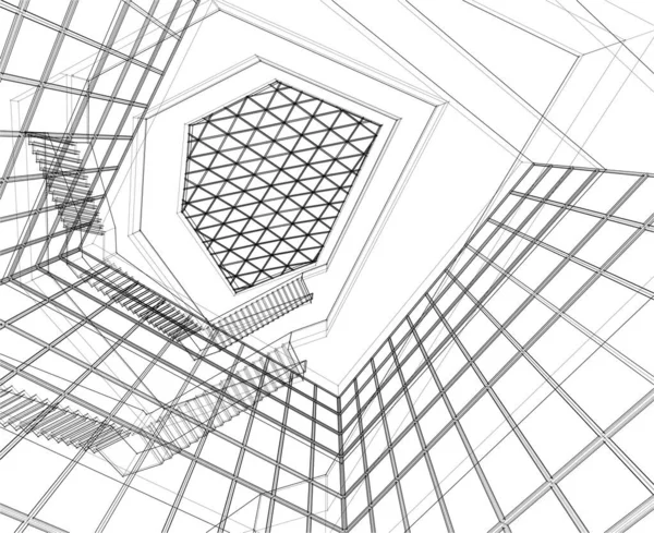 Fondo Pantalla Arquitectónica Abstracta Fondo Digital — Vector de stock