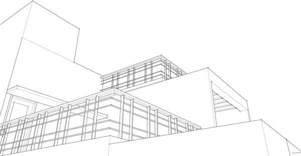 Абстрактная Архитектурная Концепция Обоев Цифровой Фон — стоковый вектор