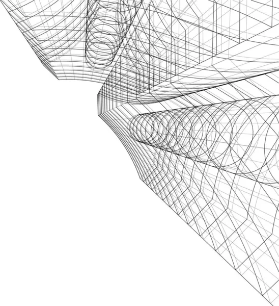 抽象的な建築壁紙やデジタル背景 — ストックベクタ