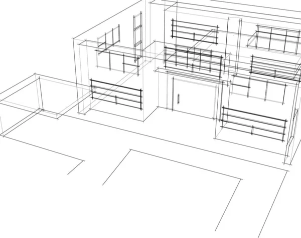 Abstrakt Arkitektoniska Tapeter Digital Bakgrund — Stock vektor