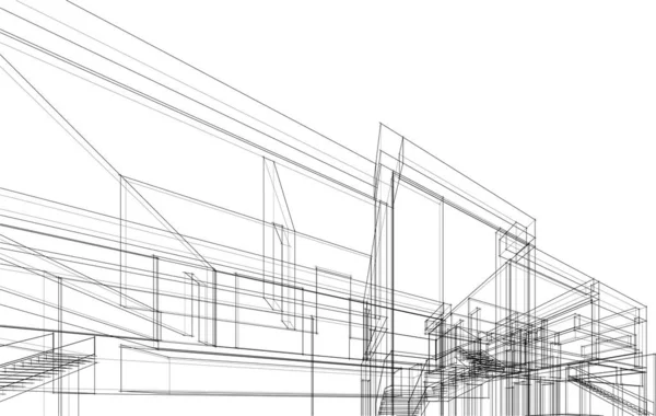 建筑墙纸摘要 数码背景 — 图库矢量图片