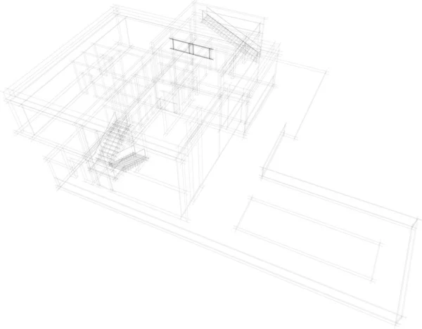 Abstrakcyjna Tapeta Architektoniczna Tło Cyfrowe — Wektor stockowy