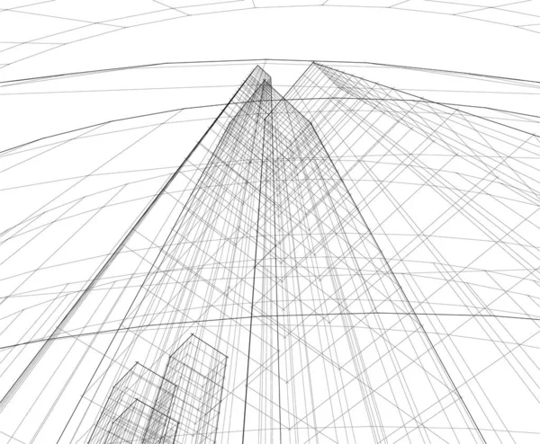 Abstrakcyjna Tapeta Architektoniczna Tło Cyfrowe — Wektor stockowy