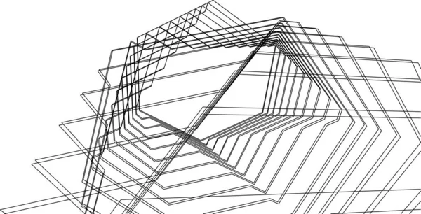 抽象的な建築壁紙やデジタル背景 — ストックベクタ