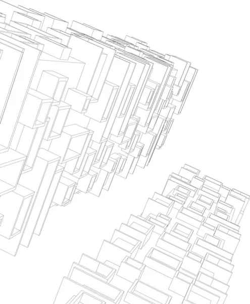 抽象的な建築壁紙やデジタル背景 — ストックベクタ