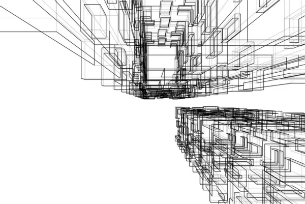 Abstrakcyjna Tapeta Architektoniczna Tło Cyfrowe — Wektor stockowy