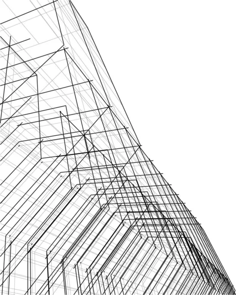 Concepto Fondo Pantalla Arquitectónico Abstracto Fondo Digital — Vector de stock