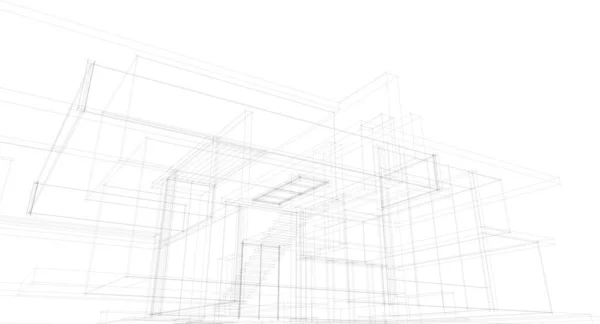 Abstrakte Architektonische Tapete Digitaler Hintergrund — Stockvektor