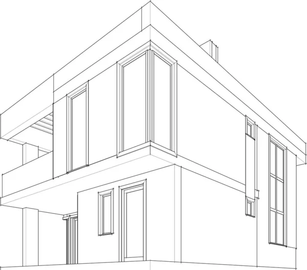 Abstrakcyjna Tapeta Architektoniczna Tło Cyfrowe — Wektor stockowy