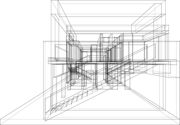 Abstrakcyjna Tapeta Architektoniczna Tło Cyfrowe — Wektor stockowy