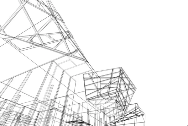 Абстрактные Архитектурные Обои Цифровой Фон — стоковый вектор