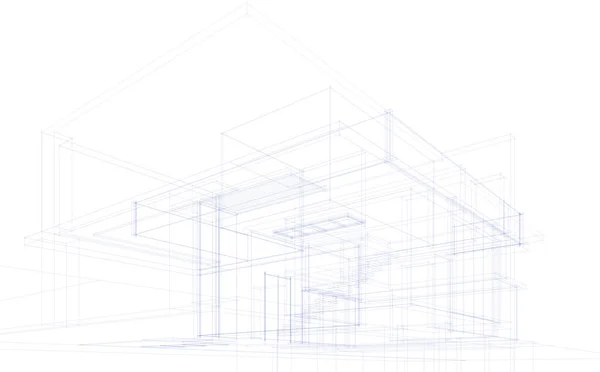 Abstrakt Arkitektoniska Tapeter Digital Bakgrund — Stock vektor