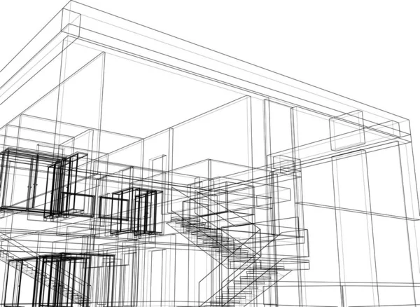 Абстрактные Архитектурные Обои Цифровой Фон — стоковый вектор