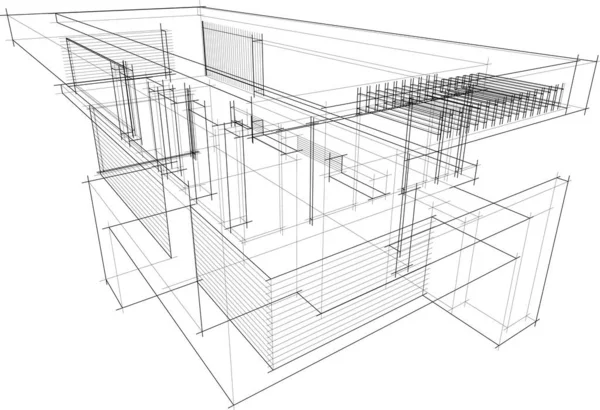 Abstrakt Arkitektoniska Tapeter Digital Bakgrund — Stock vektor