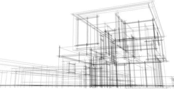 Abstraktní Architektonická Tapeta Digitální Pozadí — Stockový vektor