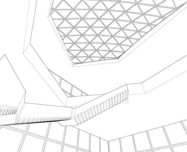 Abstrakt Arkitektoniska Tapeter Digital Bakgrund — Stock vektor