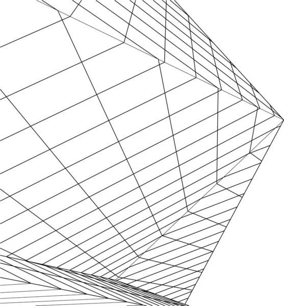 Abstrakte Architektonische Tapete Digitaler Hintergrund — Stockvektor