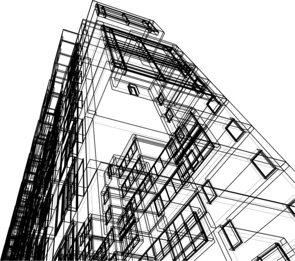 抽象的な建築壁紙やデジタル背景 — ストックベクタ