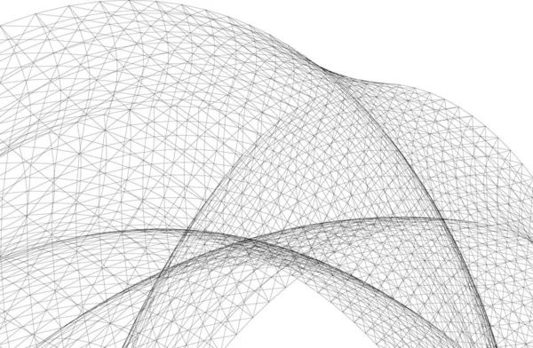 Абстрактна Концепція Архітектурних Шпалер Цифровий Фон — стоковий вектор