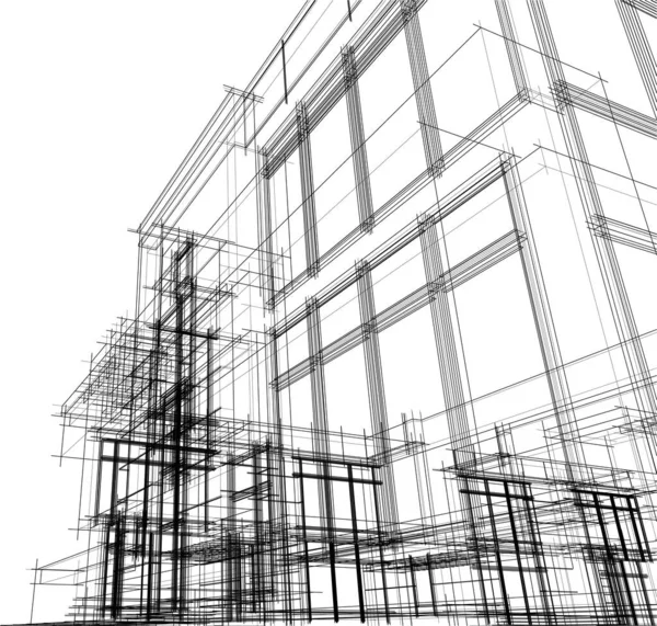 Abstract Architectonisch Behang Digitale Achtergrond — Stockvector