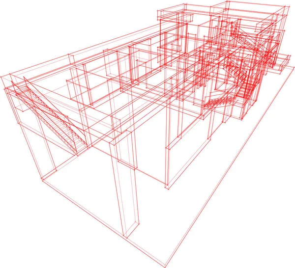 Abstrakcyjna Tapeta Architektoniczna Tło Cyfrowe — Wektor stockowy