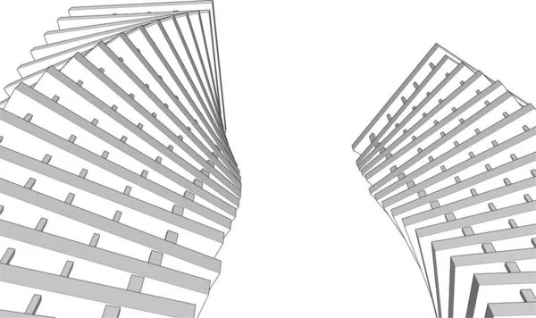 Abstraktní Architektonická Tapeta Digitální Pozadí — Stockový vektor