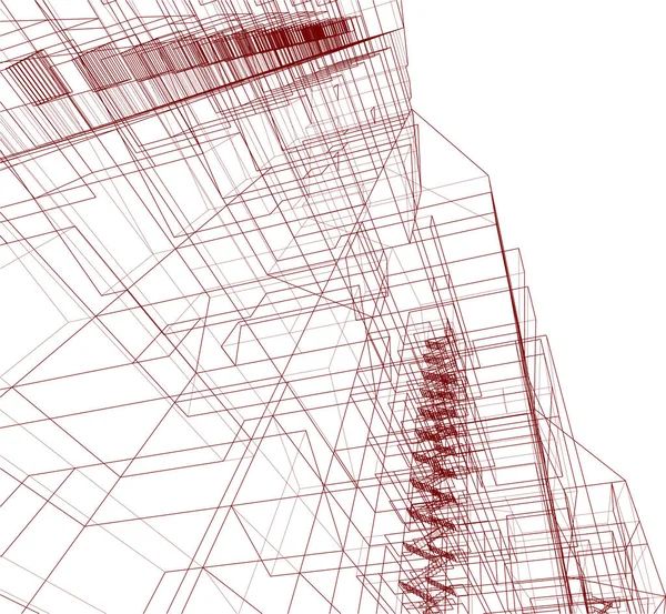 Abstrakt Arkitektoniska Tapeter Digital Bakgrund — Stock vektor