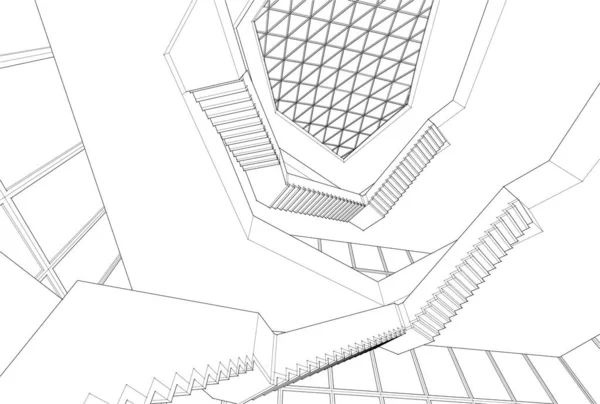 Abstrakcyjna Tapeta Architektoniczna Tło Cyfrowe — Wektor stockowy