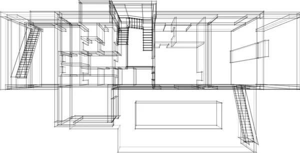 Fondo Pantalla Arquitectónica Abstracta Fondo Digital — Archivo Imágenes Vectoriales