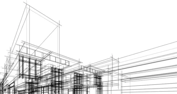 Abstraktní Architektonická Tapeta Digitální Pozadí — Stockový vektor