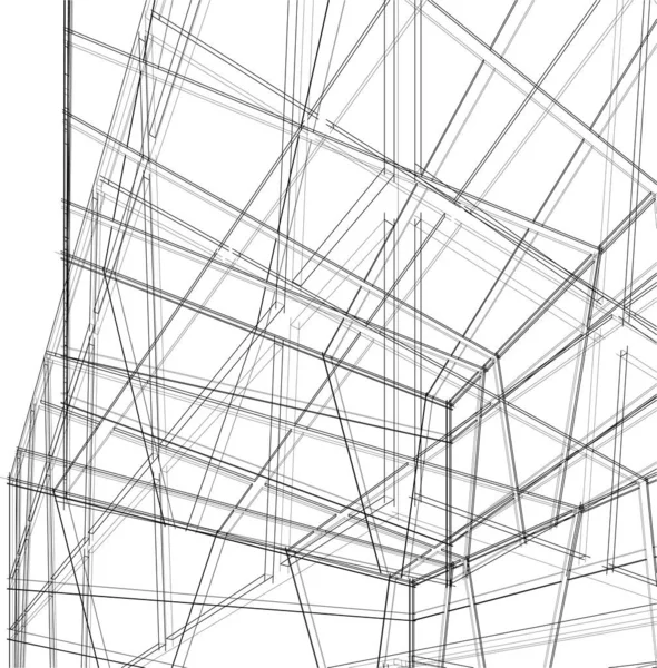 Abstract Architectonisch Behang Digitale Achtergrond — Stockvector