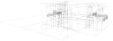 soyut mimari duvar kağıdı tasarımı, dijital konsept arkaplan