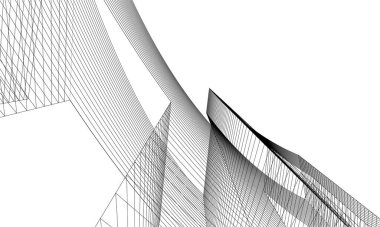 soyut mimari duvar kağıdı konsepti, dijital arkaplan