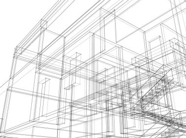 soyut mimari duvar kağıdı konsepti, dijital arkaplan