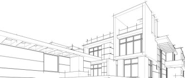 soyut mimari duvar kağıdı, dijital arkaplan