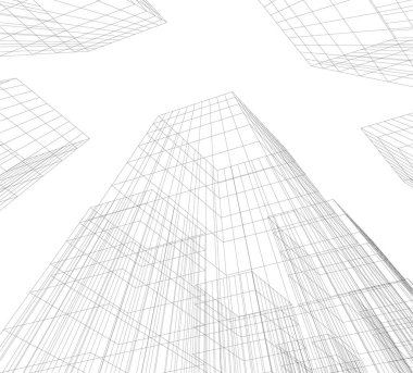 soyut mimari duvar kağıdı tasarımı, dijital konsept arkaplan