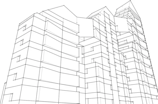 Абстрактные Архитектурные Обои Цифровой Фон — стоковый вектор