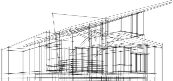 Abstrakcyjna Tapeta Architektoniczna Tło Cyfrowe — Wektor stockowy