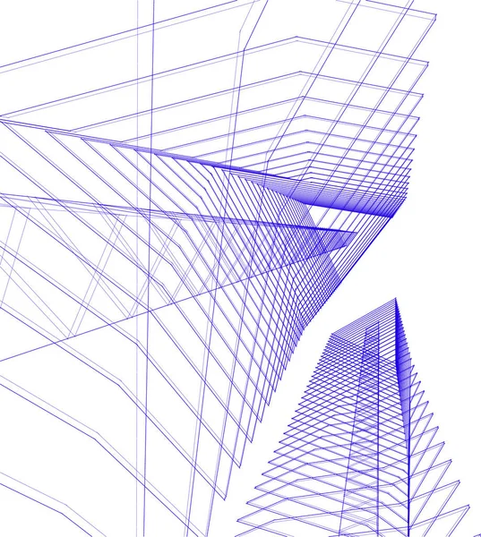 Abstraktní Architektonická Tapeta Digitální Pozadí — Stockový vektor