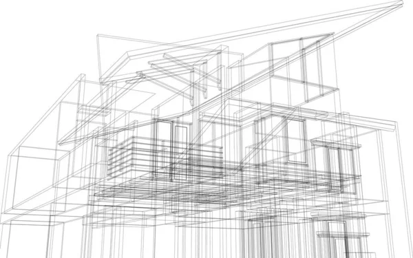 Abstrakt Arkitektoniska Tapeter Digital Bakgrund — Stock vektor