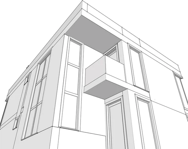 Abstrakcyjna Tapeta Architektoniczna Tło Cyfrowe — Wektor stockowy