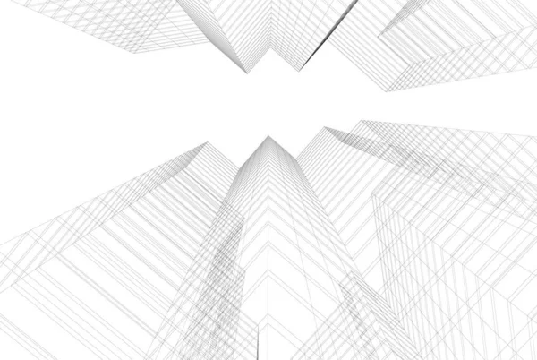 Papier Peint Architectural Abstrait Fond Numérique — Image vectorielle