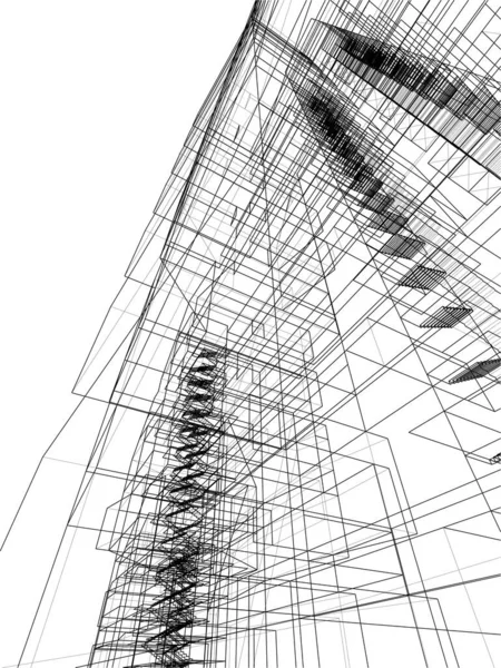 Papel Parede Arquitetônico Abstrato Fundo Digital — Vetor de Stock