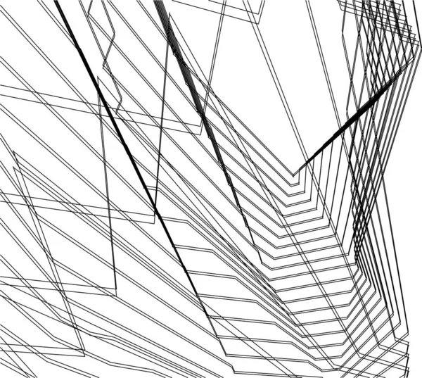 Abstrakt Arkitektoniska Tapeter Digital Bakgrund — Stock vektor