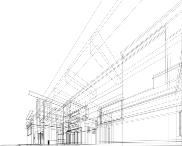 抽象的な建築壁紙やデジタル背景 — ストックベクタ